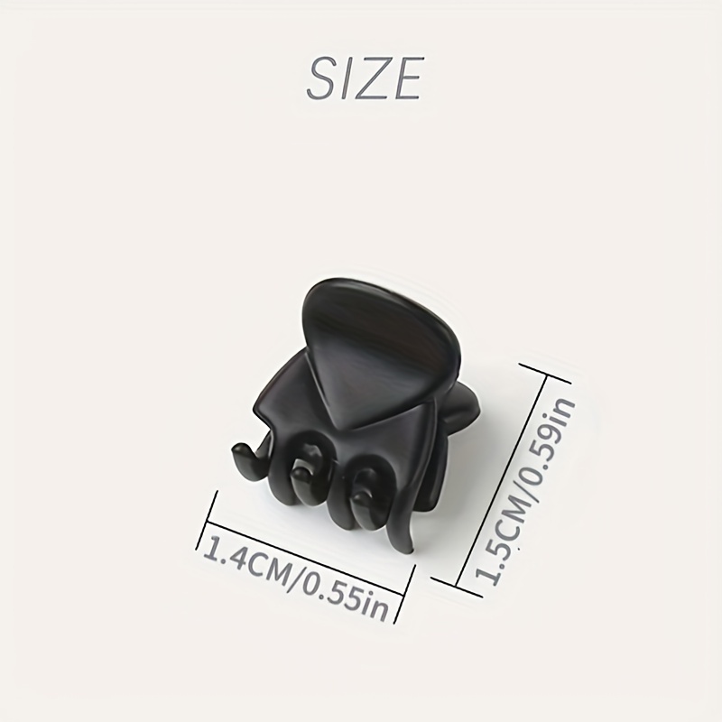12 Pieces Mini Resin Hair Clip Claw Small Hair Clip Clamp For Girls  Toddlers Black 