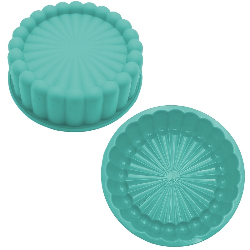 8 Inch Cake Pan Round Silicone Cake Mold for Baking, Mint Green