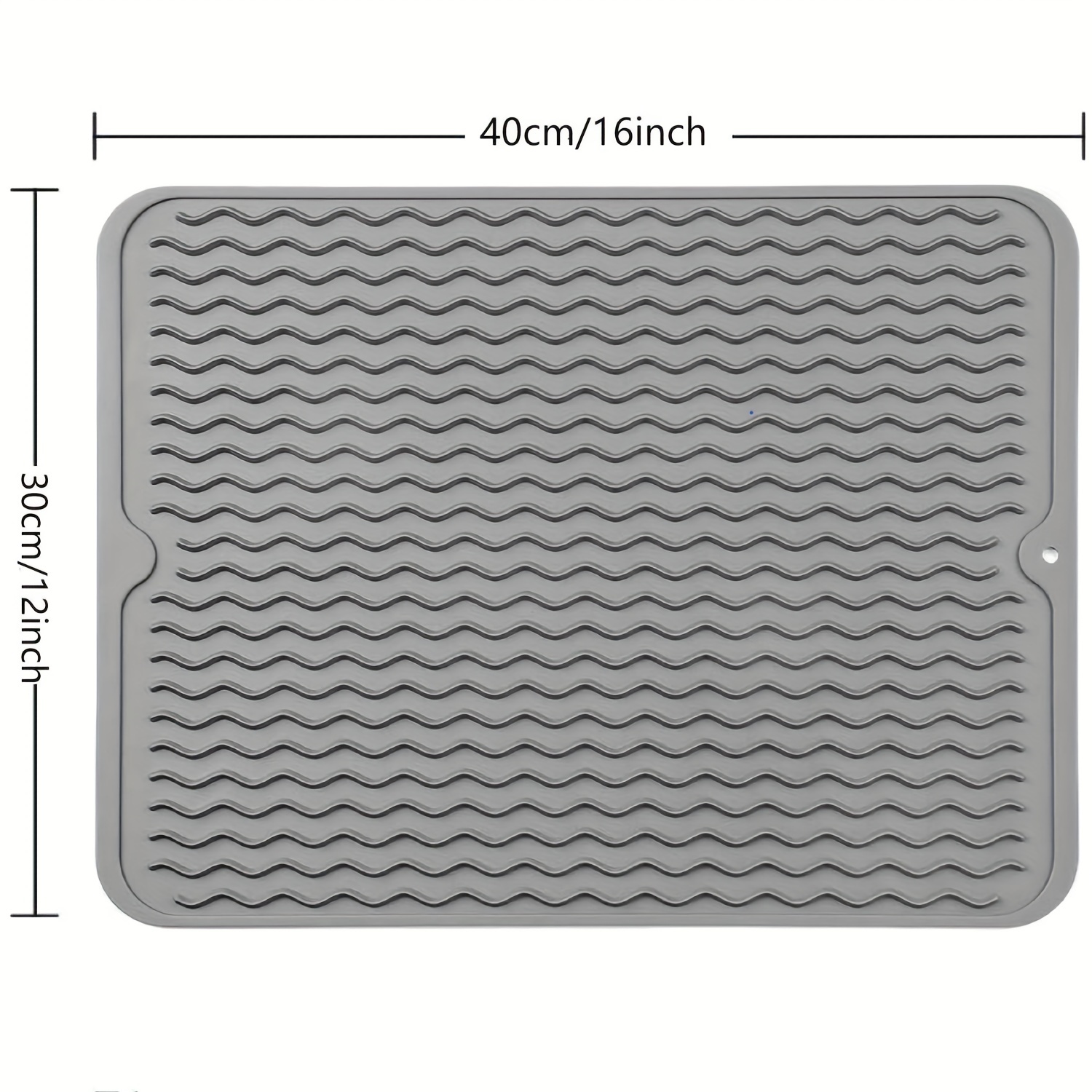 Silicone Dish Drying Mat for Multiple Usage, Easy Clean, Eco-Friendly  Heat-resistant Silicone Mat for Kitchen Counter or Sink, Refrigerator or Drawer  Liner - Compact Storage 
