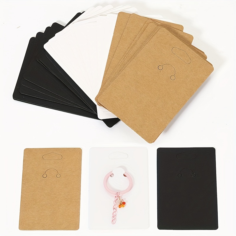 50pcs 12.4x7.4cm Keychain Display Cards Holder Paperboard for