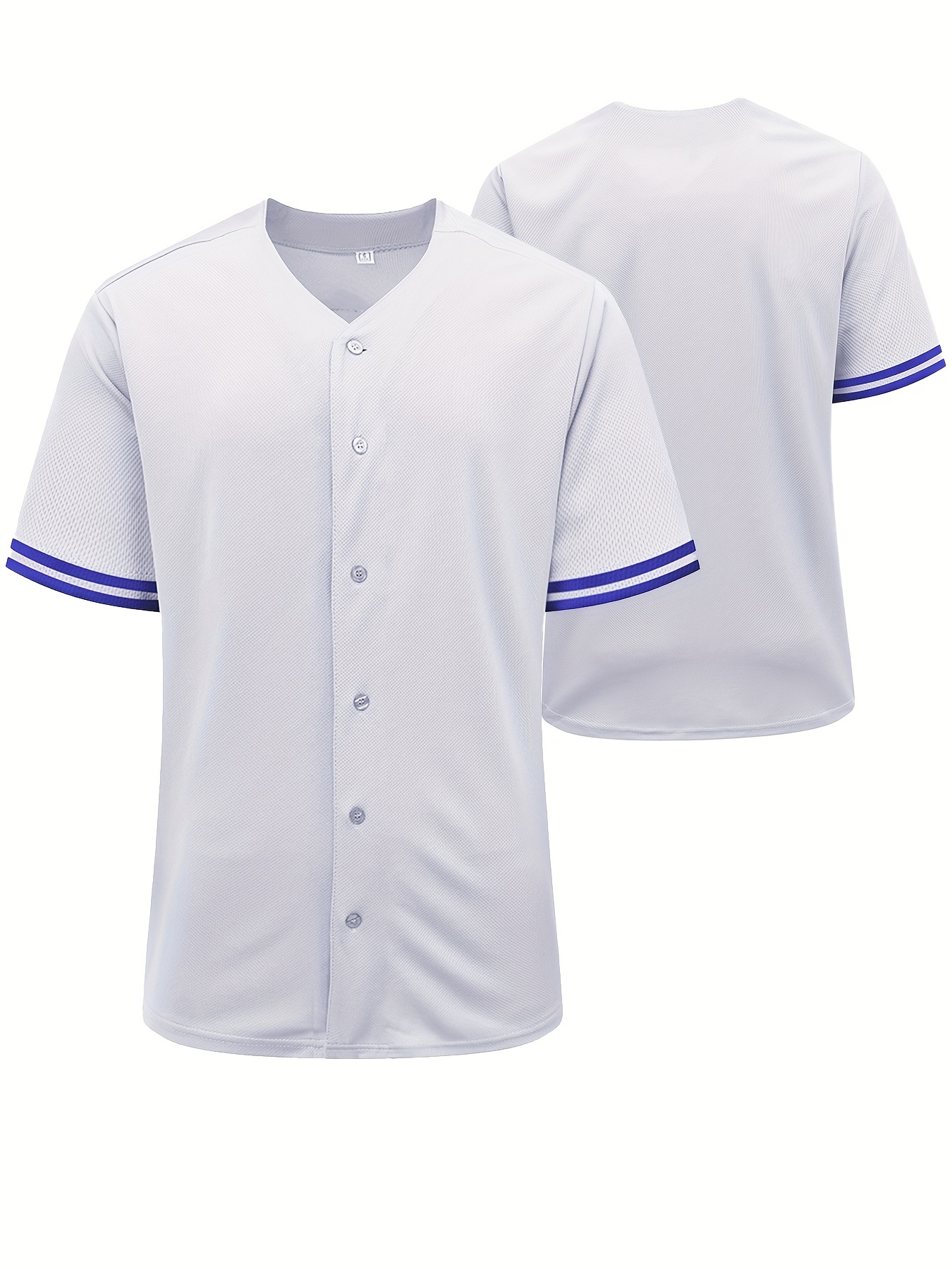 Men's Solid Baseball Jersey, Active Classic Design Button Up Short Sleeve Uniform  Baseball Shirt For Training Competition S-xxxl - Temu