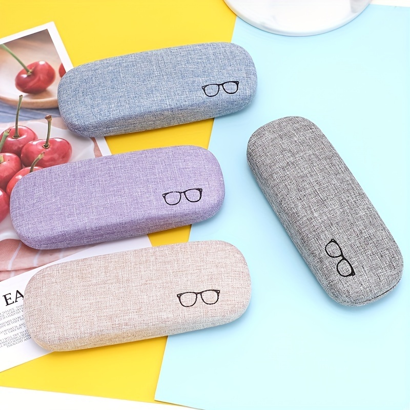 

Fashion Glasses Case Cotton Linen Material Iron Box Sunglasses Case Trendy Glasses Case, Ideal Choice For Gifts