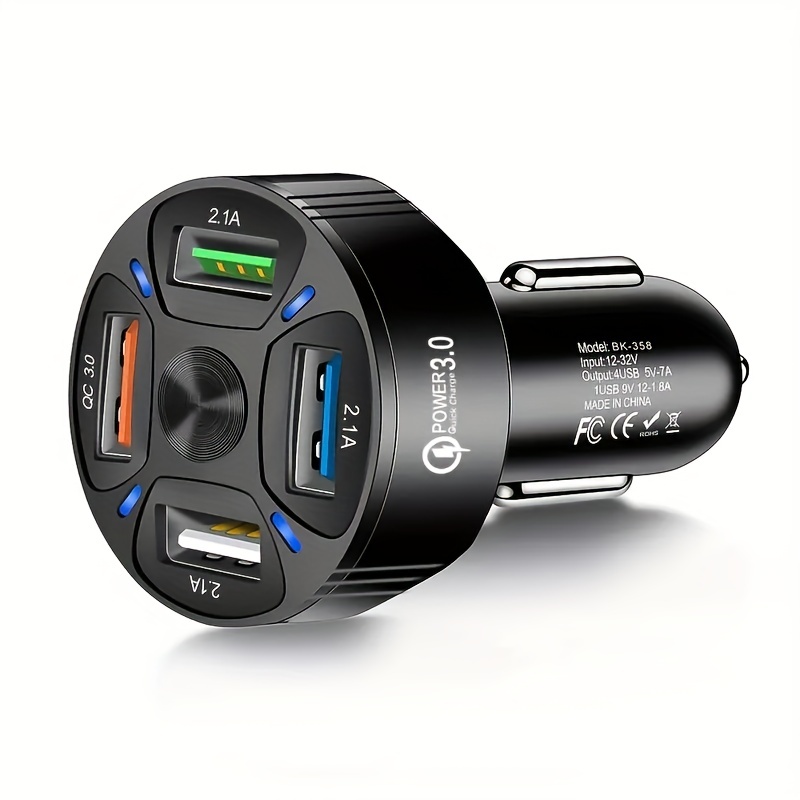 Car Charger Car Multi-function Usb Fast Charging Adapter, Car