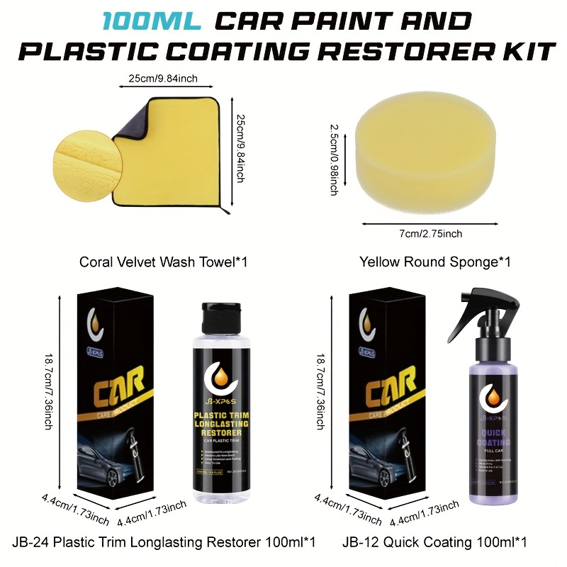 Car Paint Restorer Car Coating Spray Trim Refurbisher Restorer