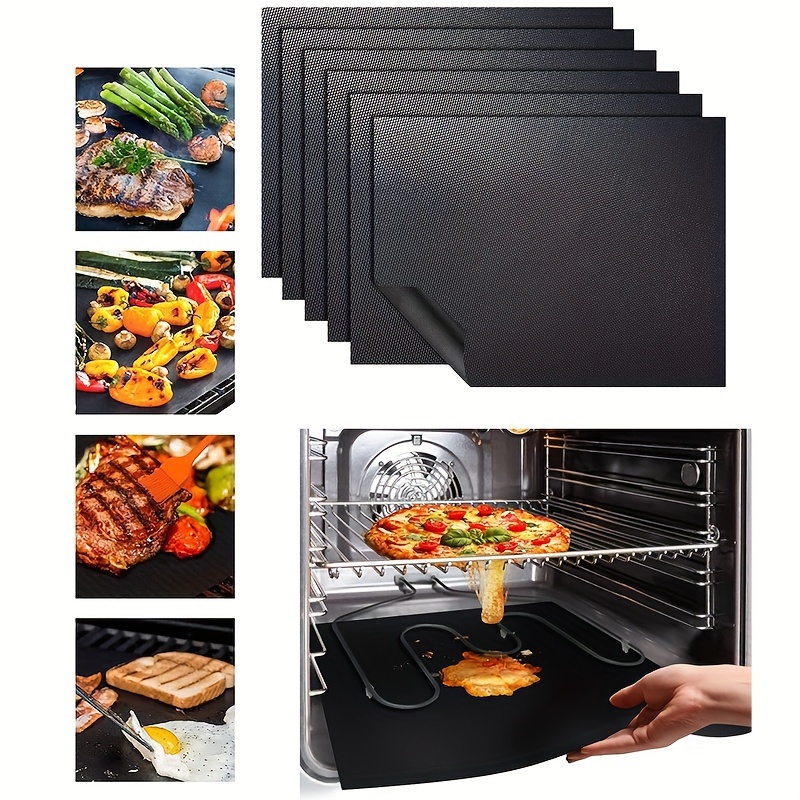 

1pc Non-stick Reusable Baking Oven Mat, High Temperature Resistant Barbecue Grill, Oven Mat For Bottom Of Oven, Suitable For Outdoor Bbq Paper, Keep Kitchen Stovetop And Oven Clean