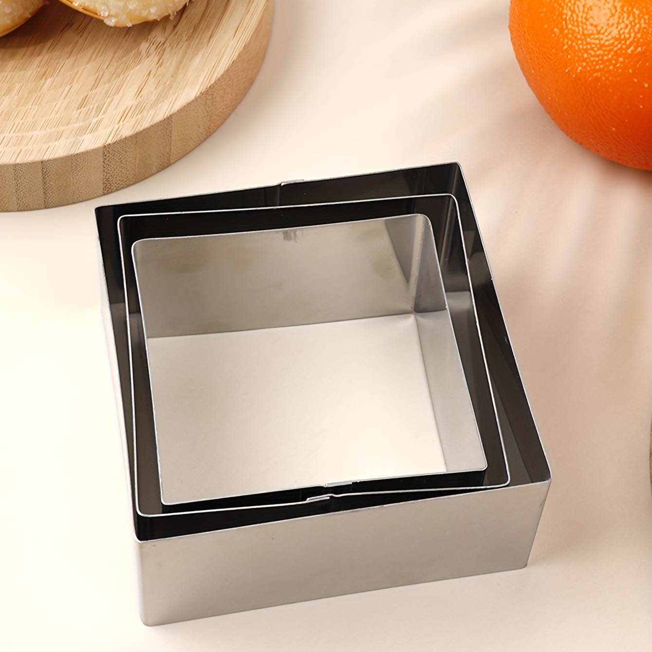 Square Cake Mold Rings, 3 Different Sizes Mousse Cake Rings