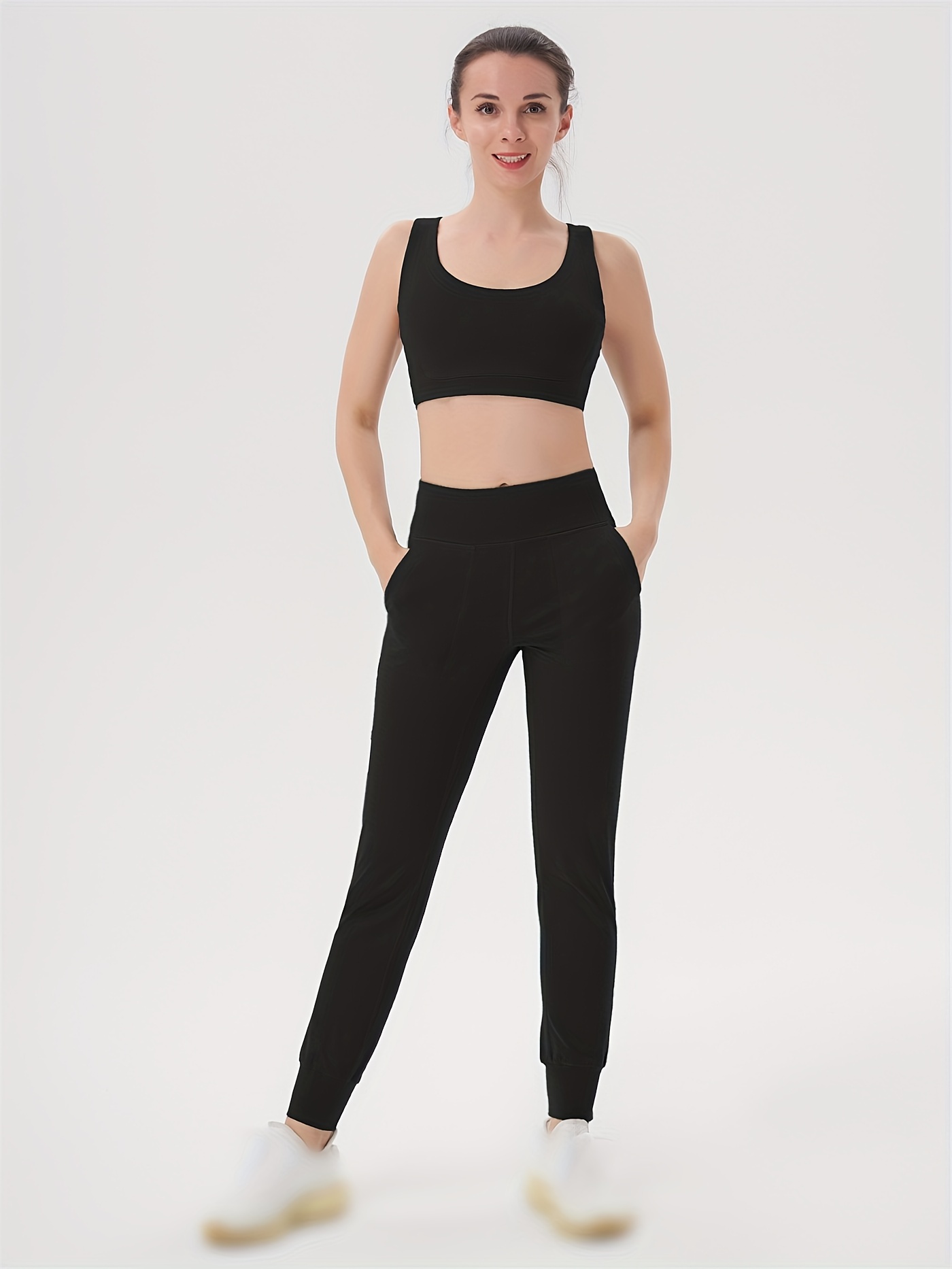 Pantalones De Yoga De Cintura Alta Para Mujer, Pantalones