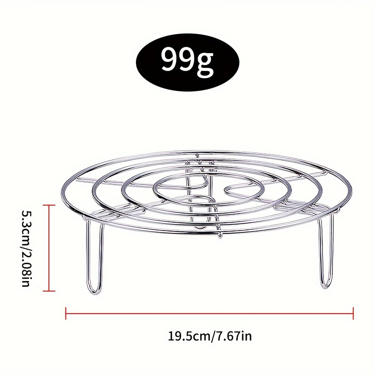Round Air Fryer Rack Cooking Cooling Rack Stand Steamer Cooking Rack For Baking Cooking Roasting Kitchen Gadget