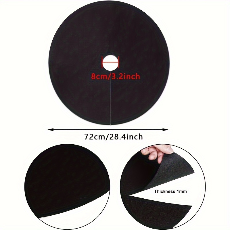 E-shop 30er-Packung Rund Schwarze Atmungsaktive Feuchtigkeitsspendende Landschaftsgewebe, Vliesstoff Unkrautvlies Mulchmatte für Gartenabdeckung,
