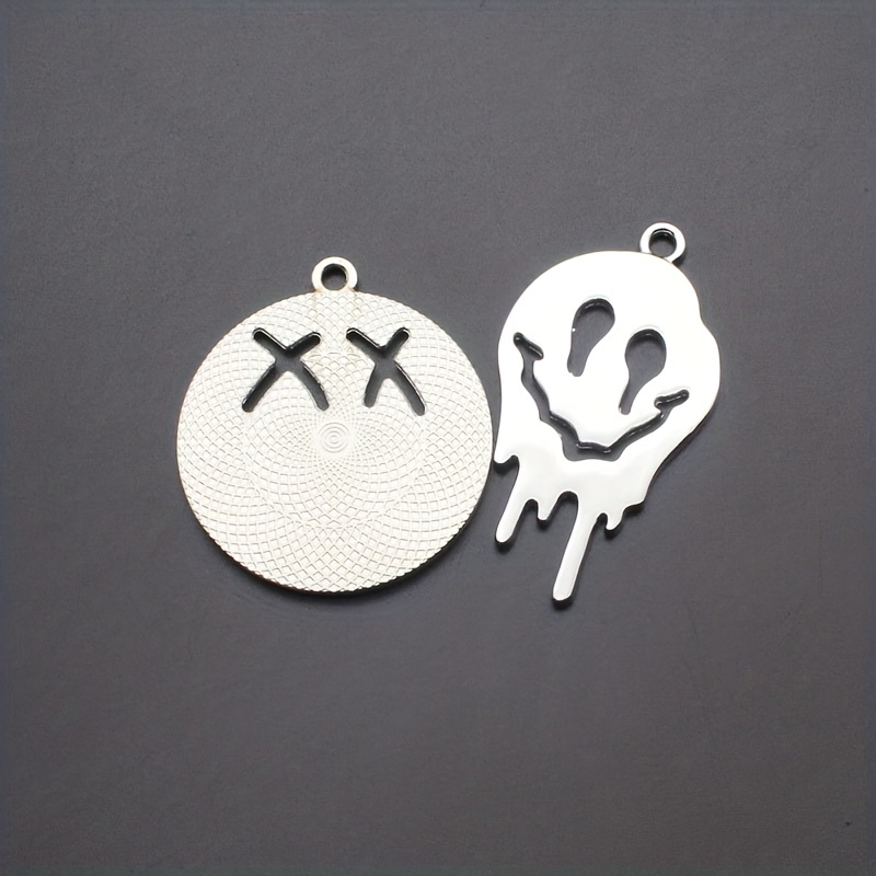Hip Hop Devil's Smile Double Pendant Necklace Keychain