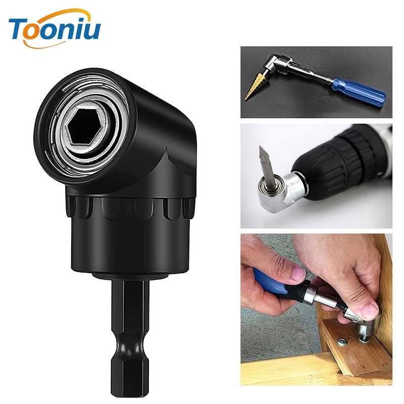 105 Degree Right Angle Drill Attachment Adjustable Nozzles Extension Bit  Kit for Drill or Screwdriver 1/4 Socket Adapter Tools