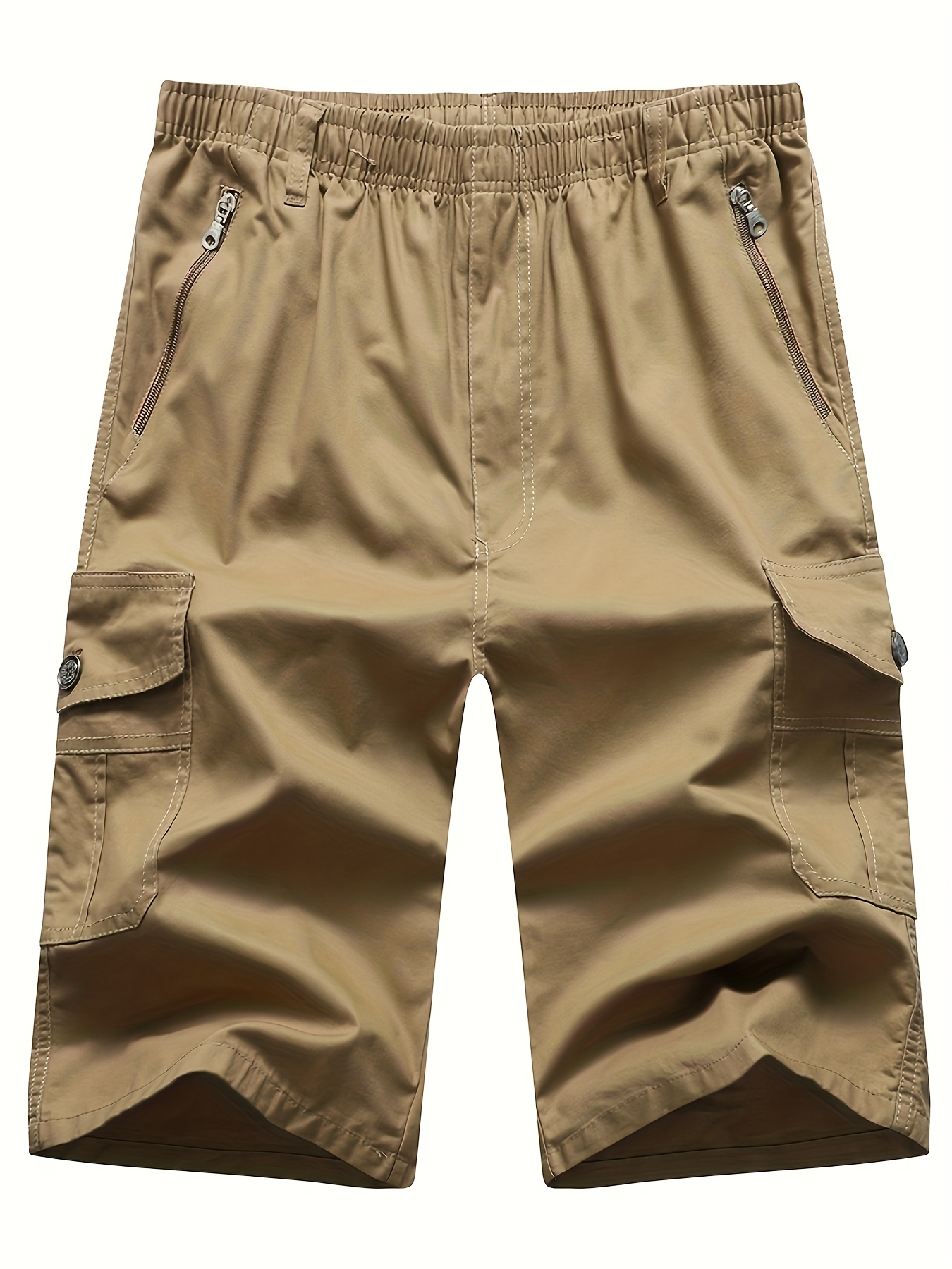 Cotton Classic Design Multi Flap Pockets Cargo Capri Pants - Temu New  Zealand