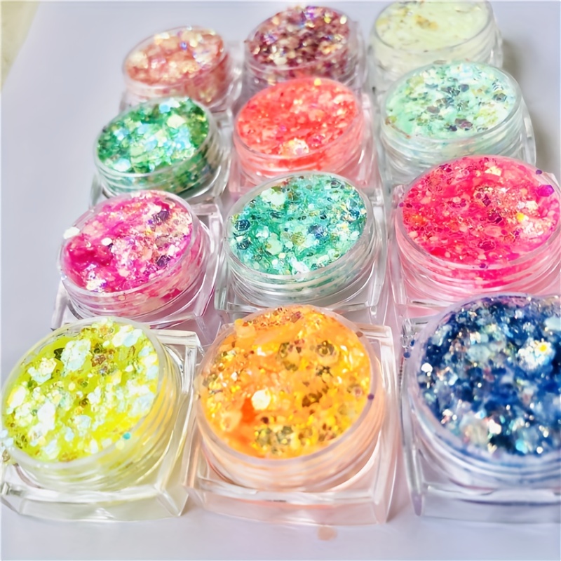 Glow In The Dark Body Face Glitter Gel Uv Light Colors - Temu