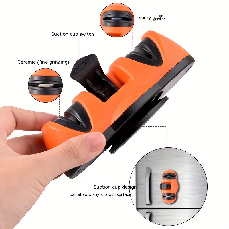 Quick And Precise Suction Cup Knife Sharpener For Household And