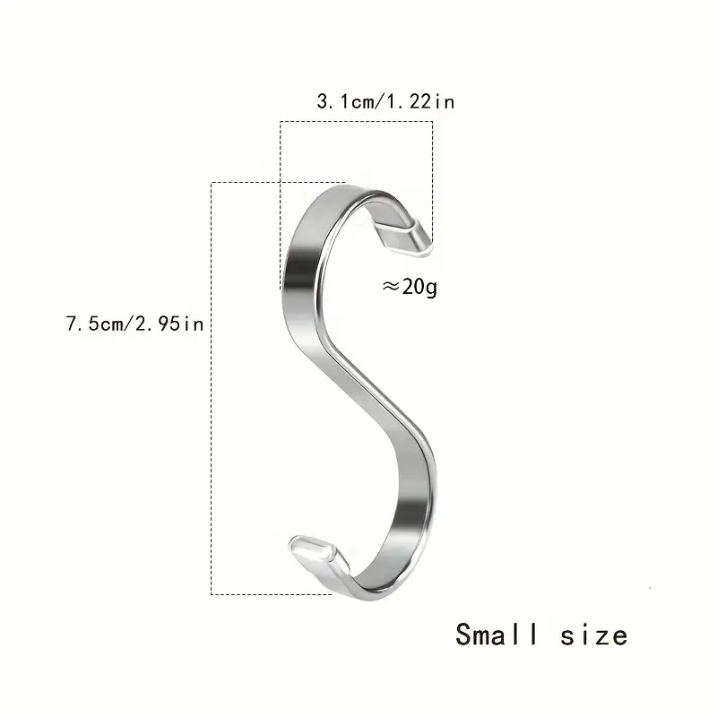 Stainless Steel S shaped Hook Flat Thickened Metal Hook - Temu
