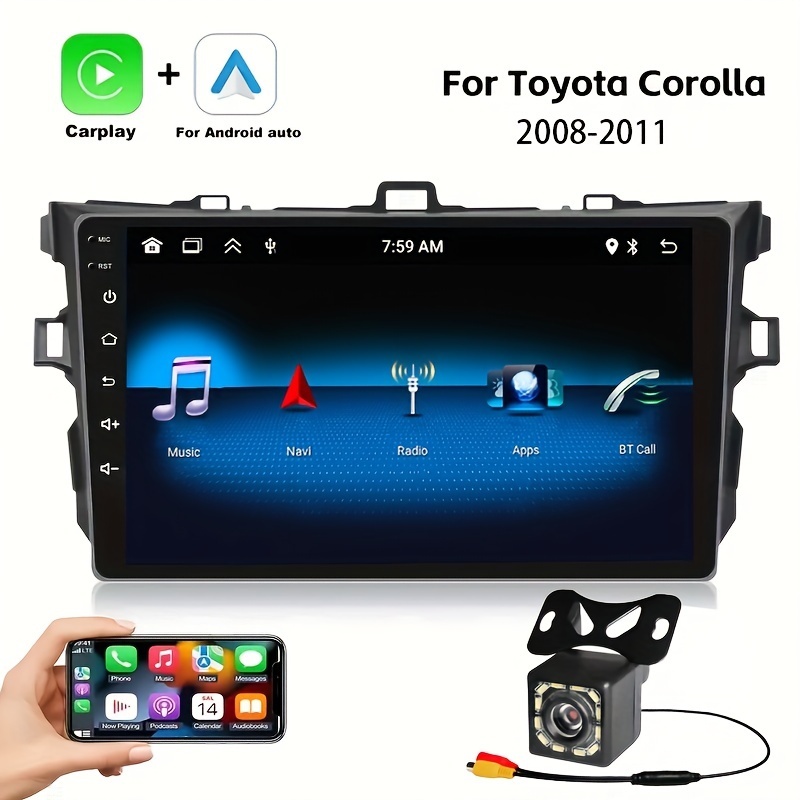 Autoradio universel 7 pouces, lecteur vidéo multimédia sans fil, Carplay et  écran tactile automatique Android pour voiture Nissan Toyota