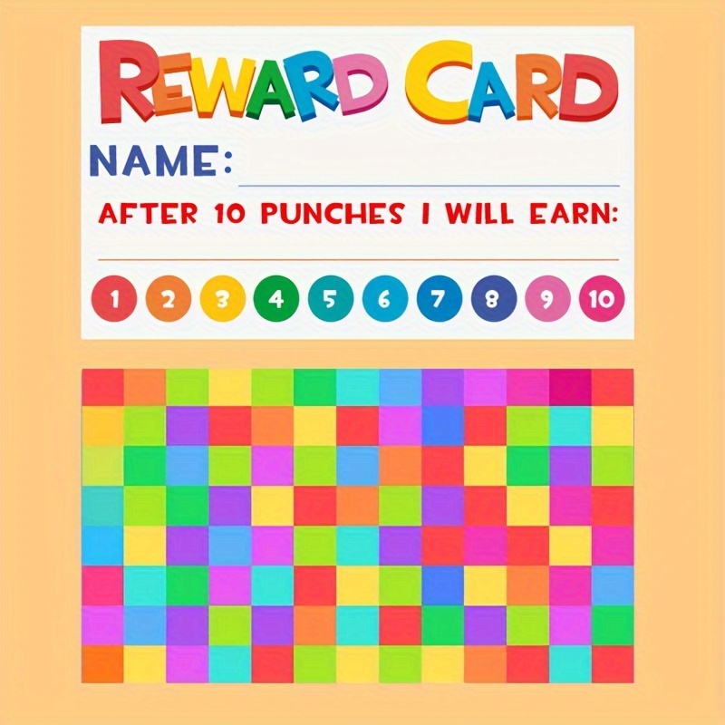 Loyalty Rewards Card Student Rewards Card Punch Card - Temu