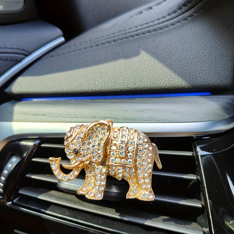 Creative Retro Elephant Shape Rhinestone Car Air Vent - Temu