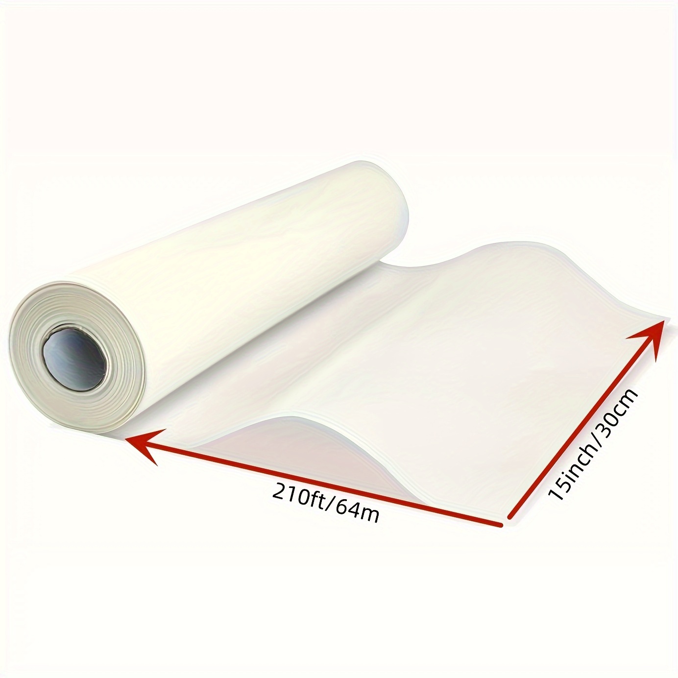 Papier Cuisson rouleau Non Blanchi - Papier Sulfurisé de 38cm x 64m avec  Coupeur - Papier de Cuisson