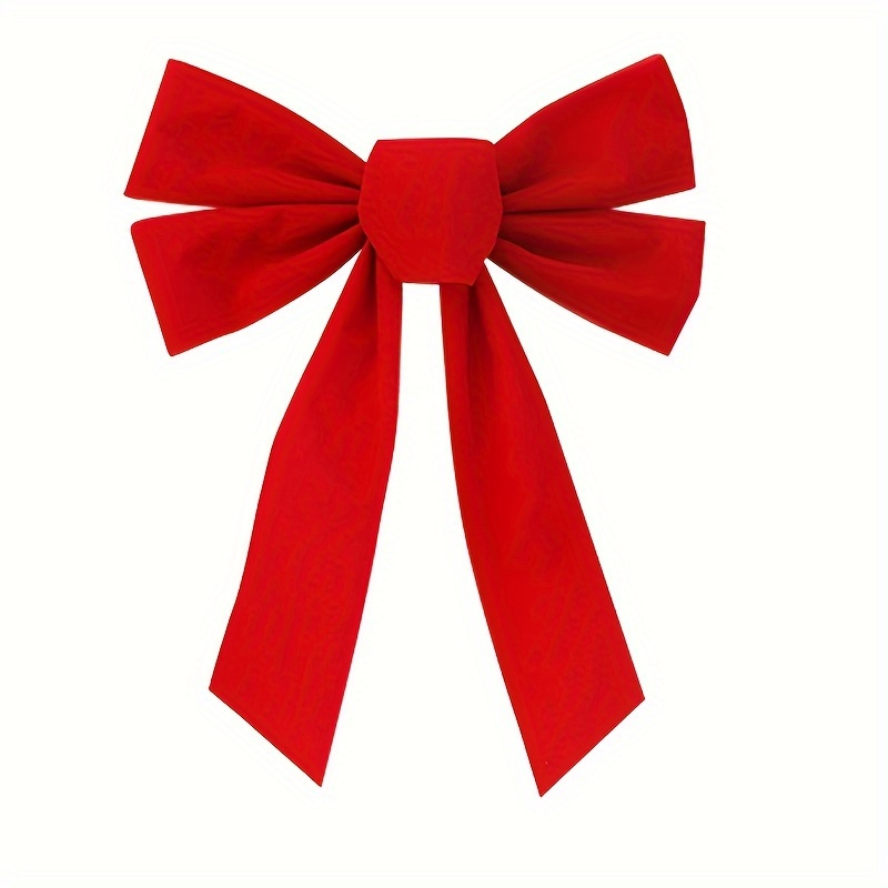 Red Velvet Christmas Wreath Bow Great Christmas Garland - Temu