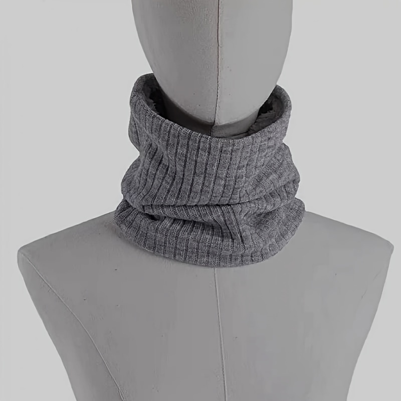 Fleece Lined Knit Neck Gaiter Stylish Mature Thick Soft - Temu Canada
