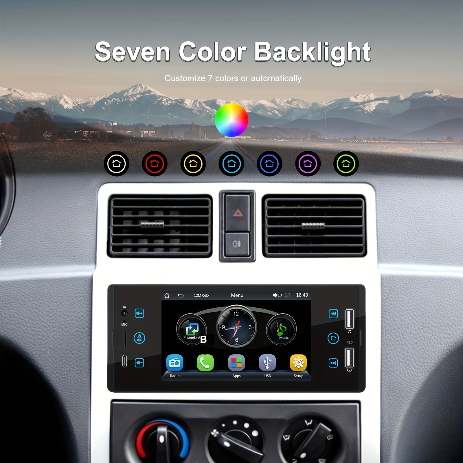 1din Android System Carplay Android Auto Autoradio Car - Temu