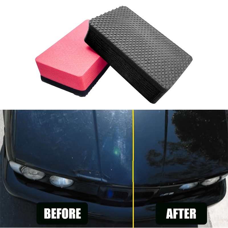 3Pc Car Clay Bar Pad Sponge Block Cleaning Eraser Wax Polish Pad Tools  Black Car Maintenance Tools