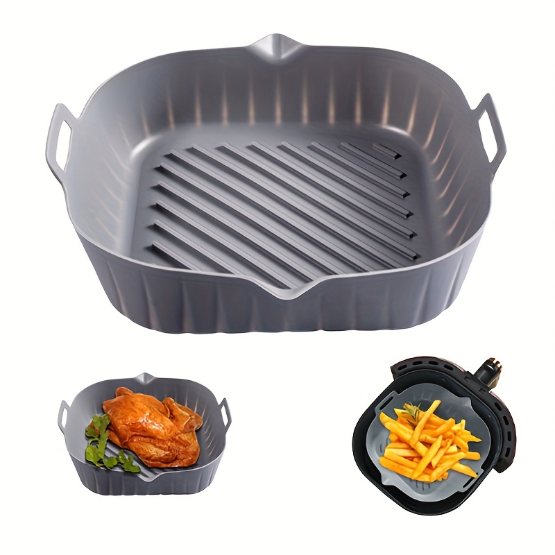 Rectangular Silicone Air Fryer Liner, Rectangle Air Fryer Liners Pot,  Non-stick Silicone Basket Bowl, Reusable Dual Zone Baking Tray, Oven  Accessories, Baking Tools, Kitchen Gadgets, Kitchen Accessories, Home  Kitchen Items - Temu