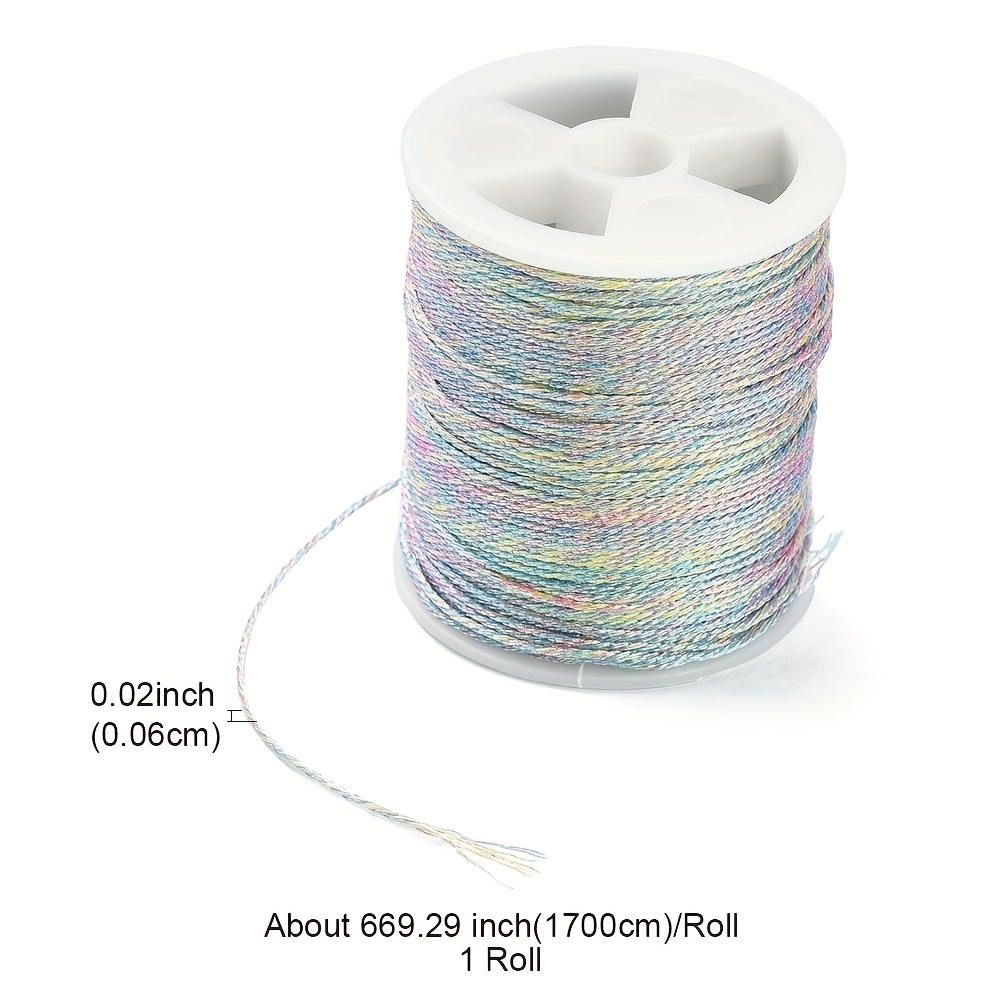 About 109.36 Yards Rainbow Color Nylon Thread For Diy - Temu