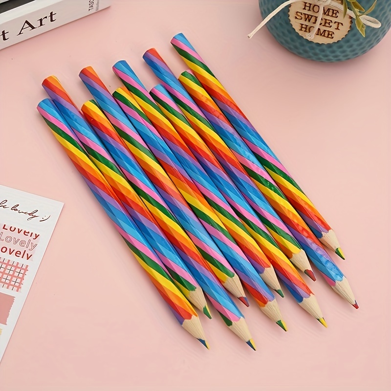 4 color Concentric Rainbow Pencil Sets Perfect For Art - Temu