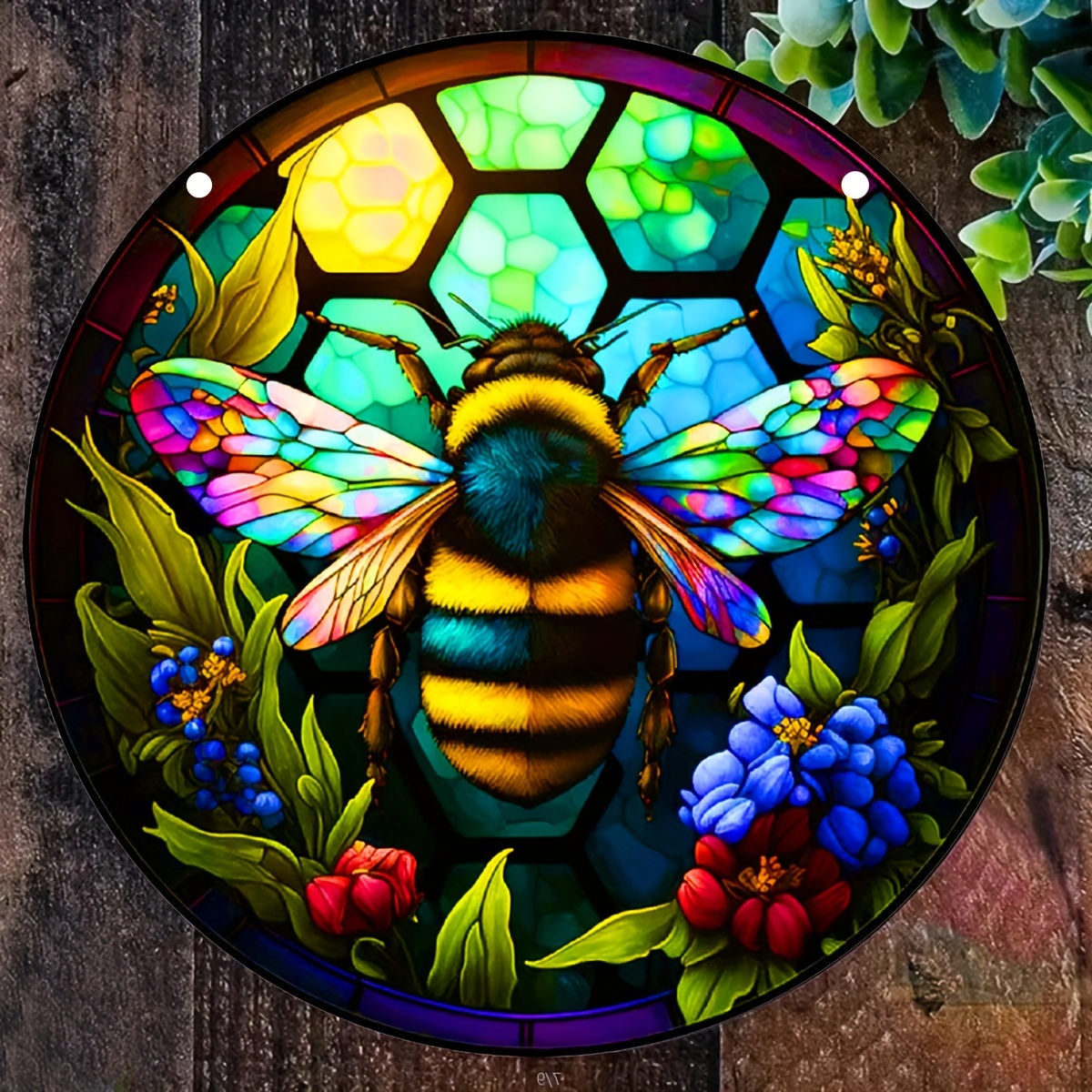 Decorate Your House With This Beautiful Bee, Stain Window Hanging Home  Decorations, Suitable For Room, Office, Living Room, Garden Wall Hanging  Decoration - Temu Philippines