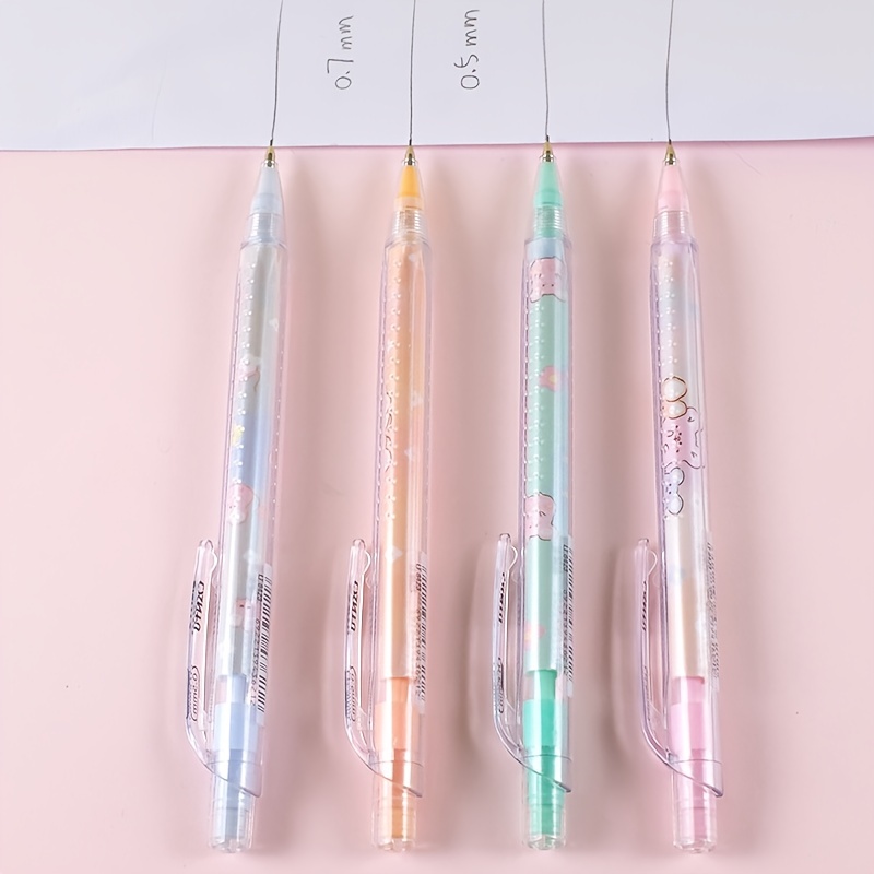 Cute Bear Mechanical Pencil Cartoon Automatic Pencil Kawaii - Temu