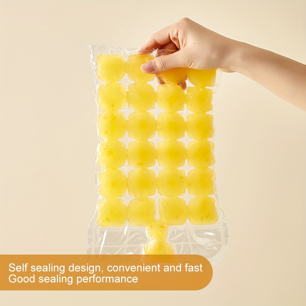 Reusable Ice Cube Bags 24 Compartments Self sealing Freezer - Temu