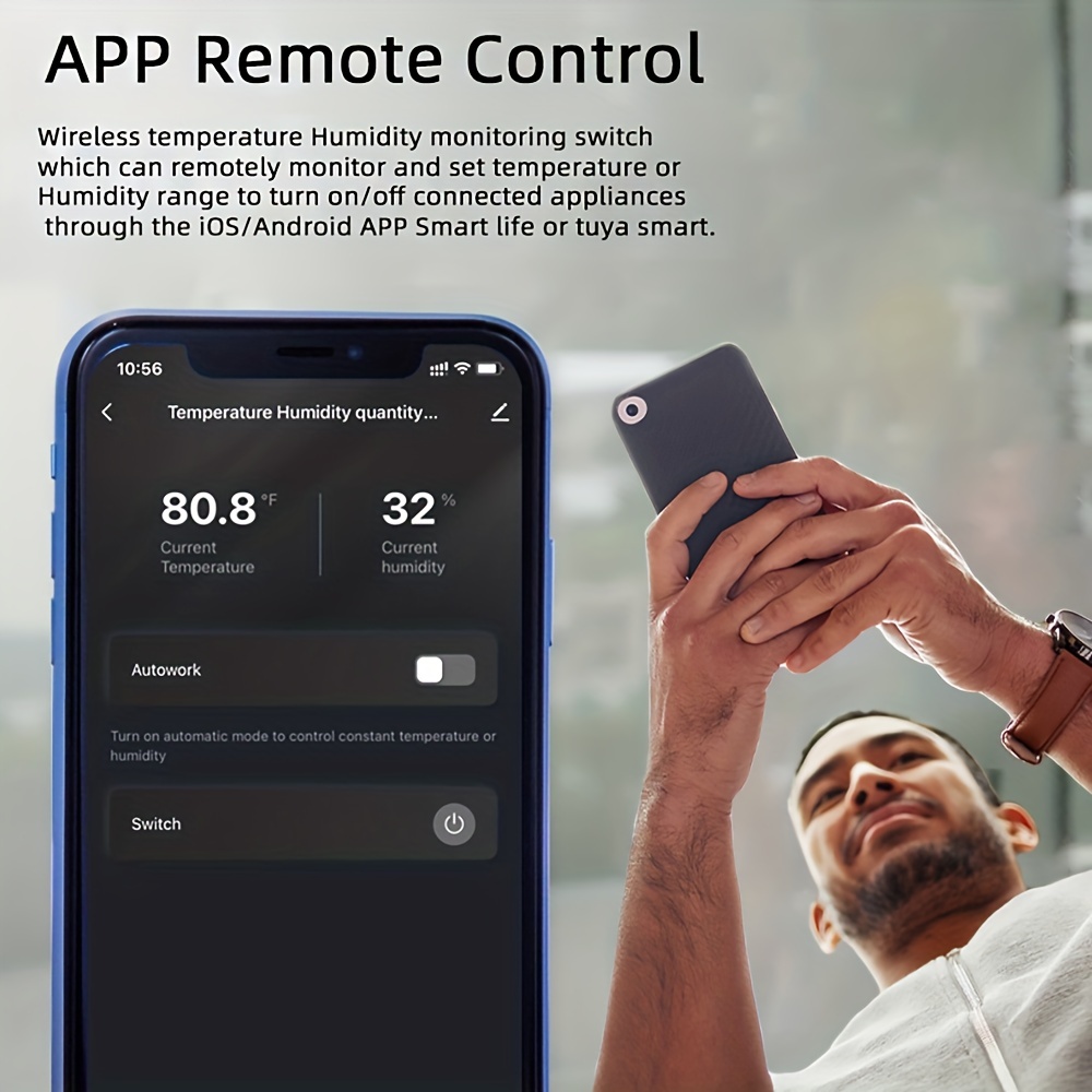 Tuya WiFi Smart Temperature And Humidity Sensor APP Remote Monitor