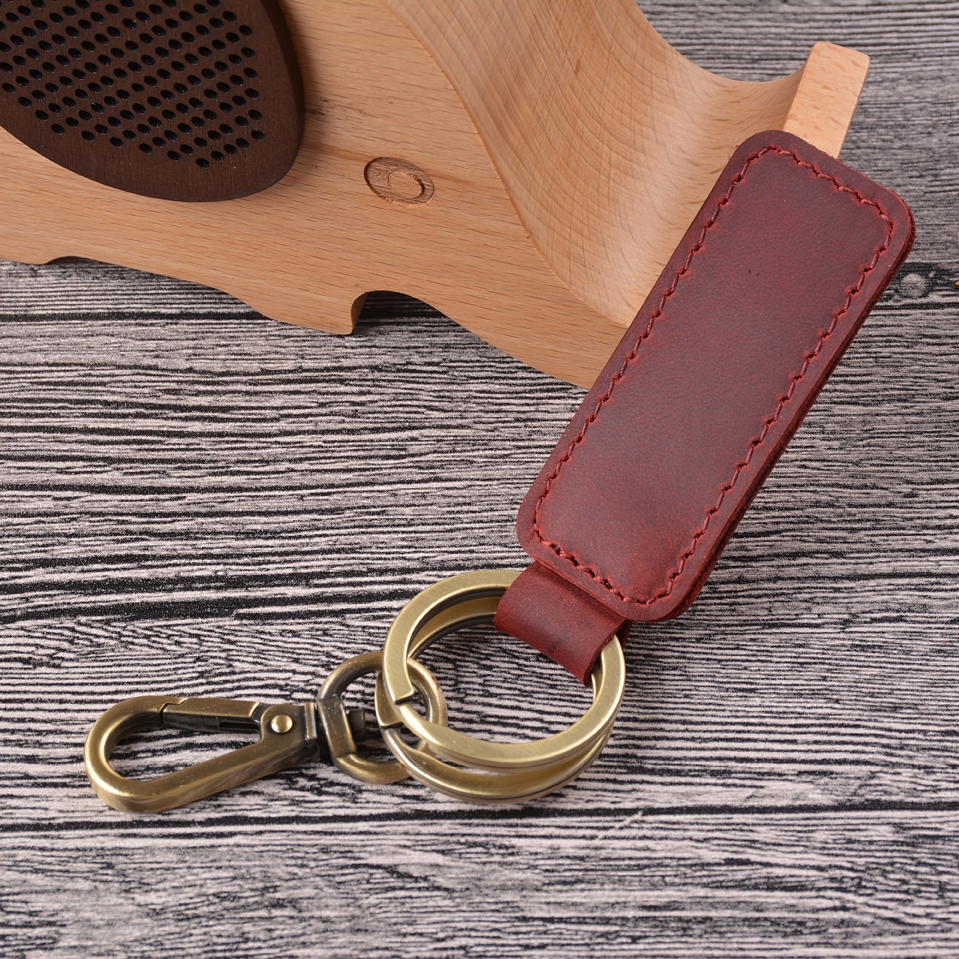 Leather Valet Keychain Leather Key Chain With Belt Loop Clip For Keys -  Temu Italy