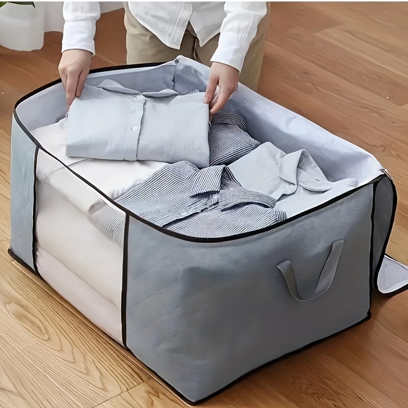 Foldable Comforter Storage Bag, Large Organizers for Blankets