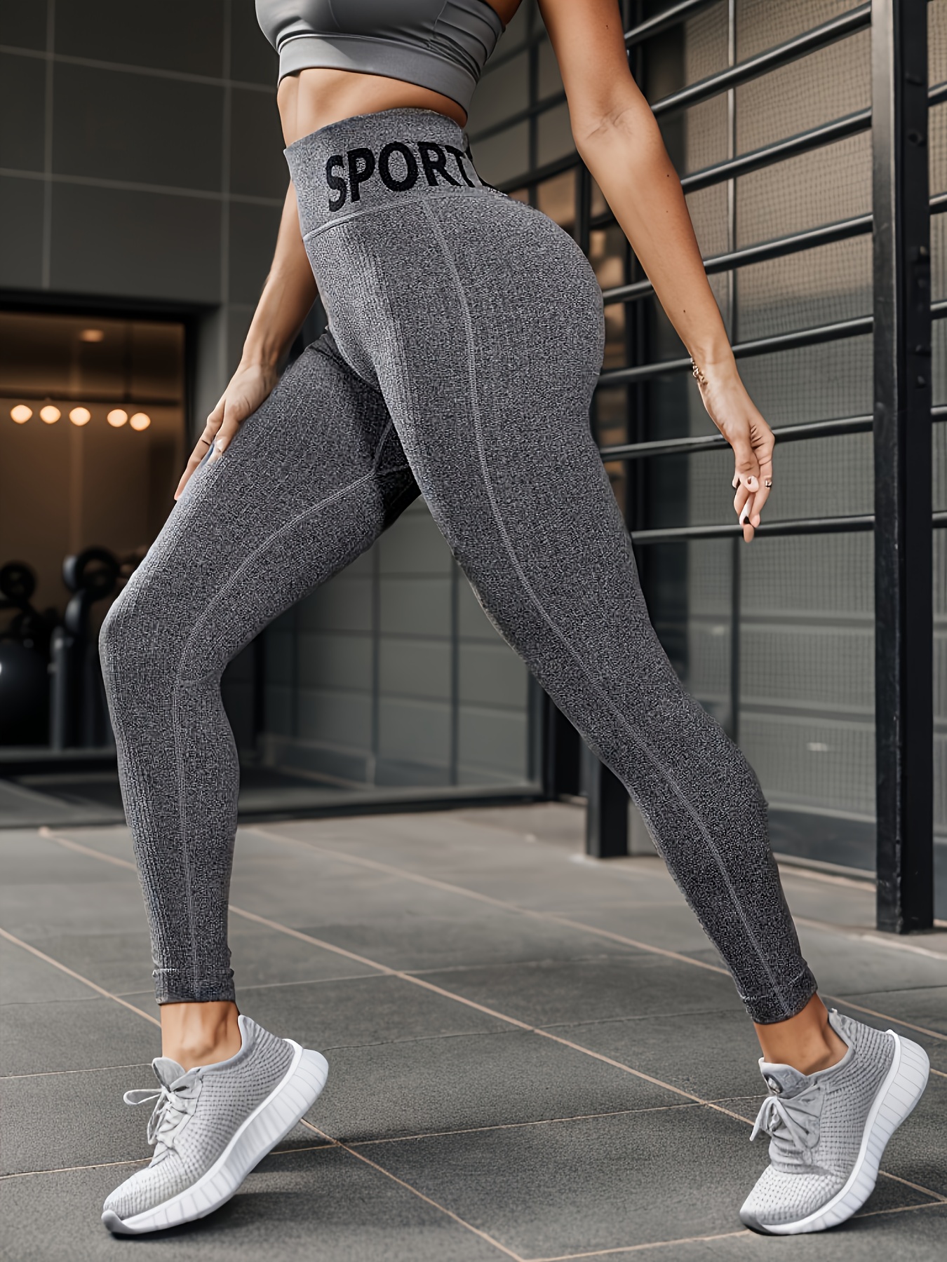 Cute Two Tone Yoga Pants For Women Stretchy Workout Leggings - Temu
