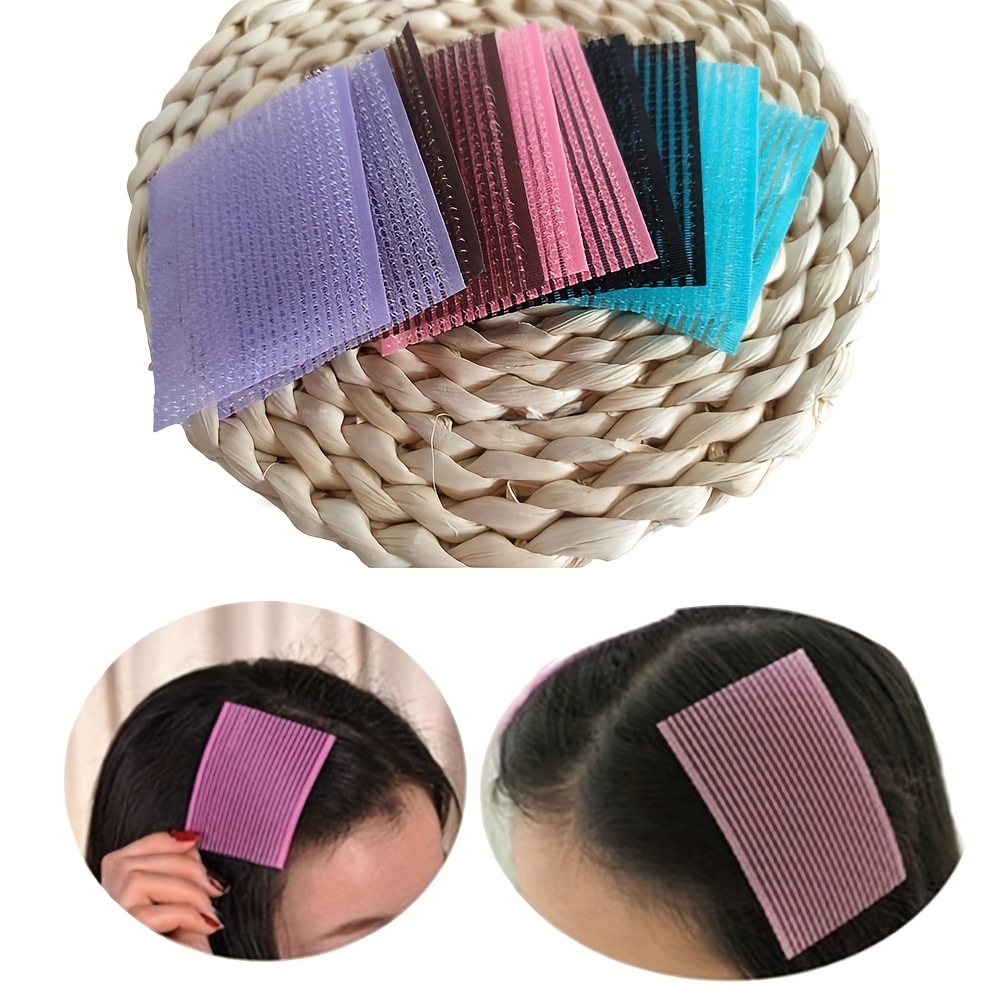 10Pcs Colorful Magic Bangs Hair Pad Seamless Hair Fringe Stickers