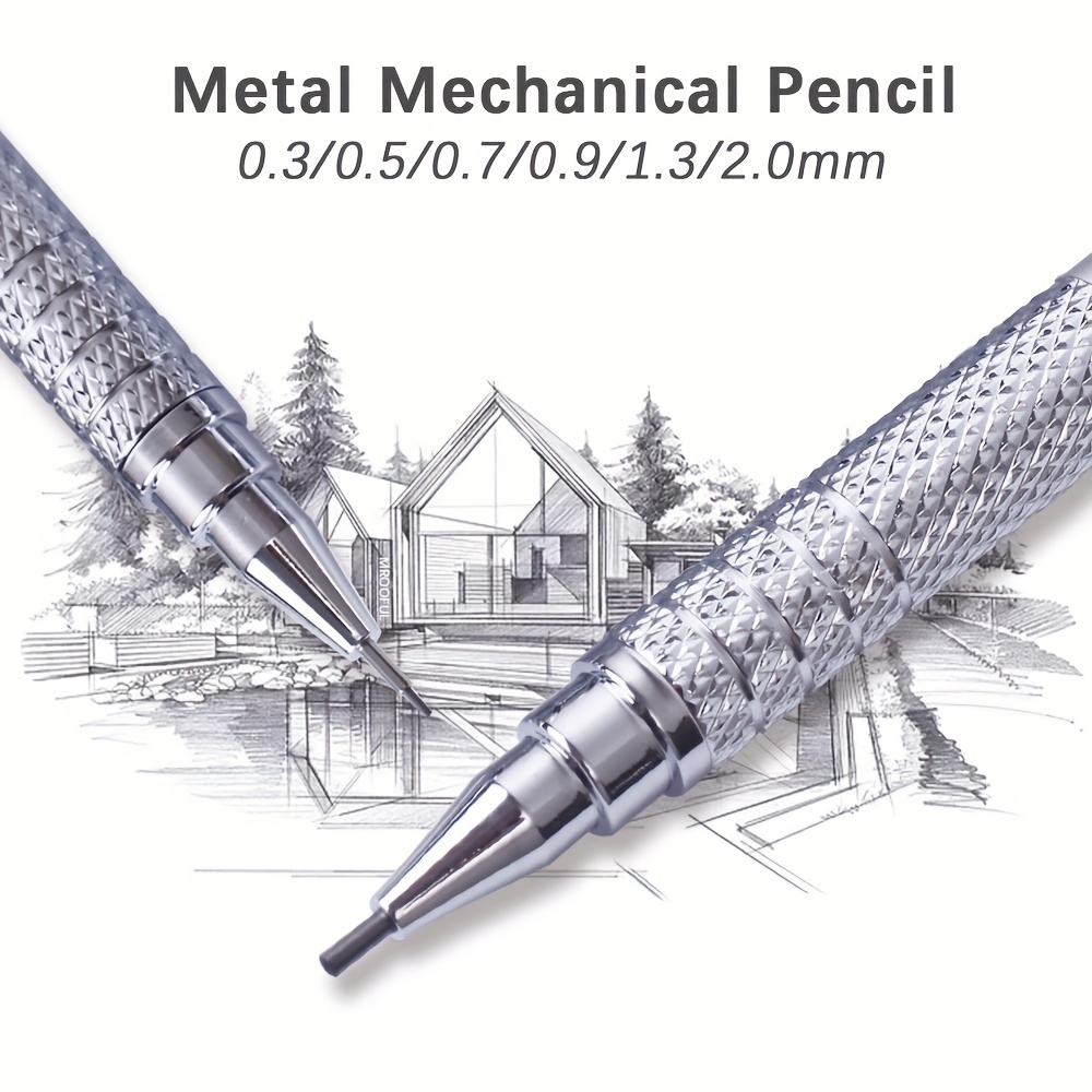 0.3 0.5 0.7 0.9 1.3 Mechanical Pencil Set Full Metal Art - Temu