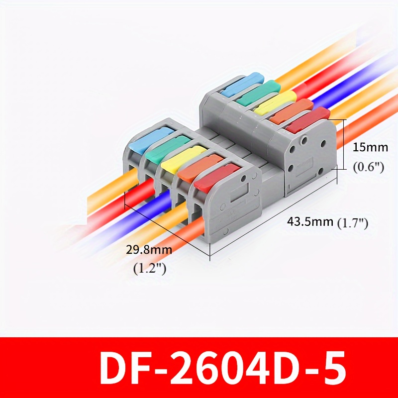 Bloque Terminales Rápido 20 Piezas Terminales Cable, Conectores Eléctricos  Rápidos Sin Tornillos - Negocios, Industria Ciencia - Temu Chile