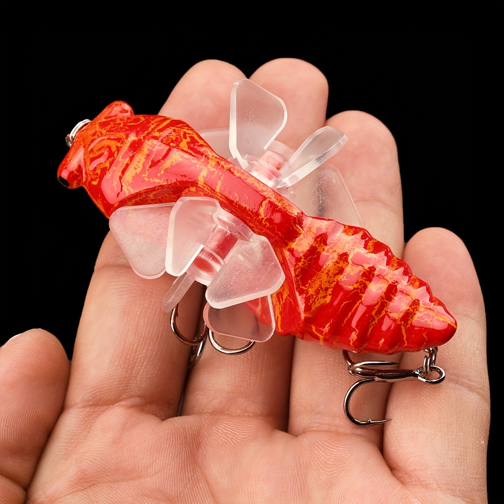 4pcs Topwater Hard Cicada Bait 1.57inch/6g Artificial Baits Snakehead  Fishing Lures, Fishing Tackle