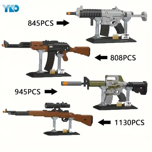 MG42 Toy Gun Model Assembly Puzzles, Building Bricks, Soldado