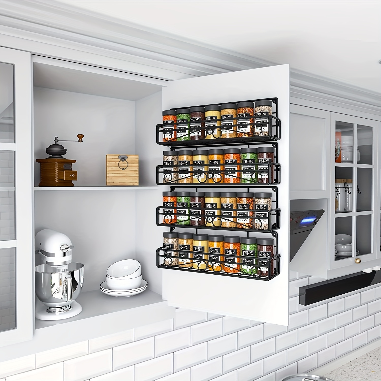 Spice rack 2024 shelf wall