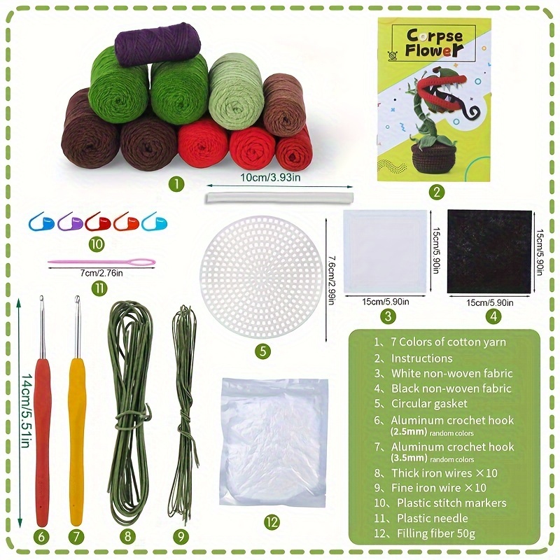 Crochet Kits Beginners Starter Crochet Kit in one Complete - Temu Italy