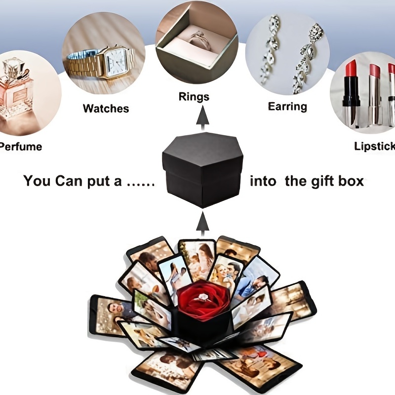 WERTIOO Exploding Box, DIY Explosion Gift Box Surprise Photo Box