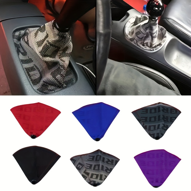 Upgrade Your Ride With The Universal Canvas Racing Shift Knob Cover!