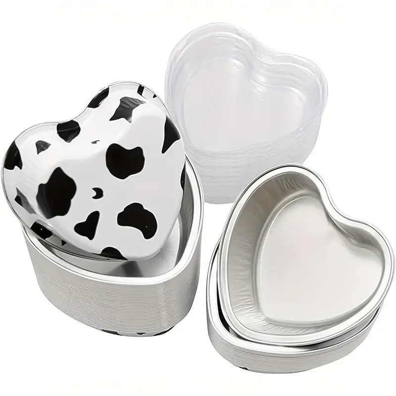 Aluminum Foil Mini Heart Cake Pan 10 20 Disposable Heart - Temu