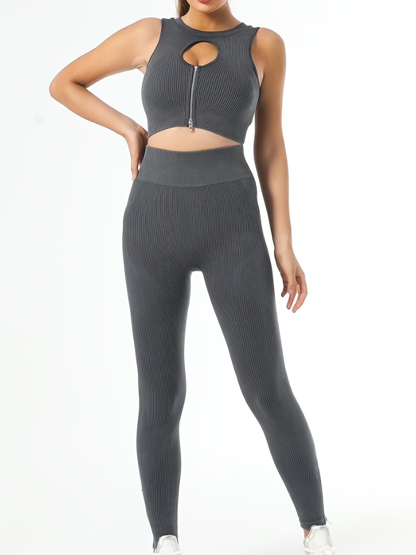 Womens Quick Drying Knit Yoga Workout Clothes Set Set With Bra And Leggings  Perfect For Exercise, Fitness, And Gym Workouts From Champselysees, $12.84