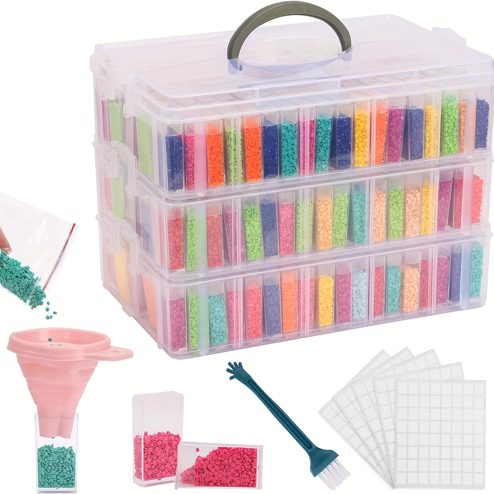 3 layer Diamond Painting Storage Container 150 slot Portable - Temu