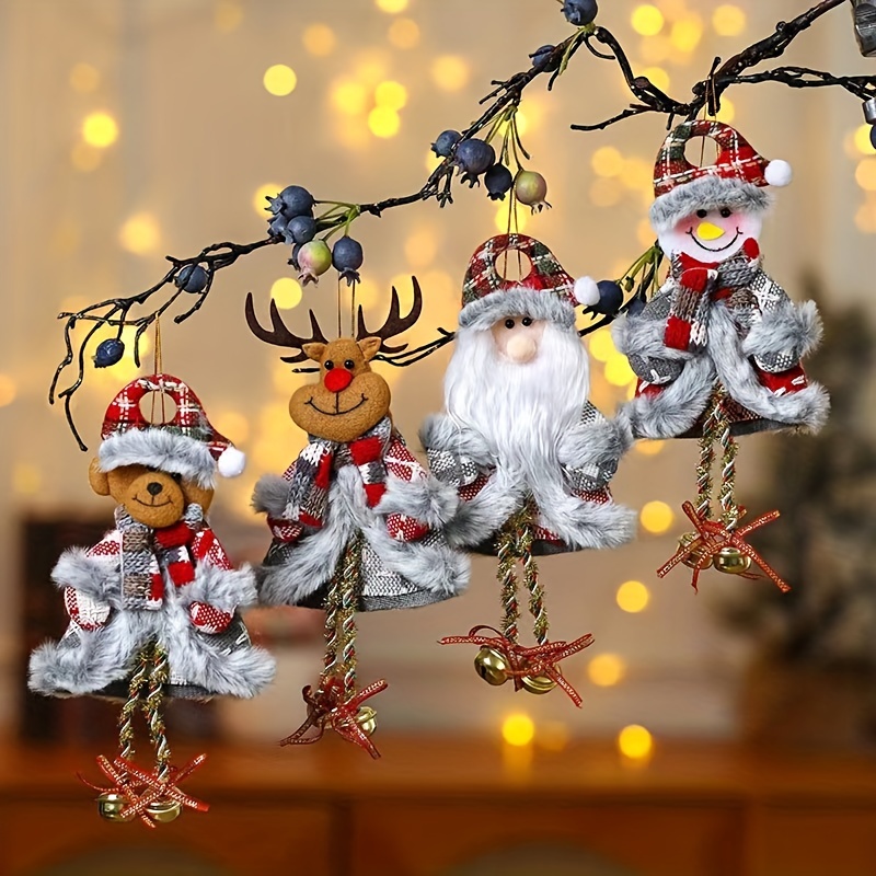 Christmas Decoration Wooden Tree Frame Old Man Elk Snowman - Temu